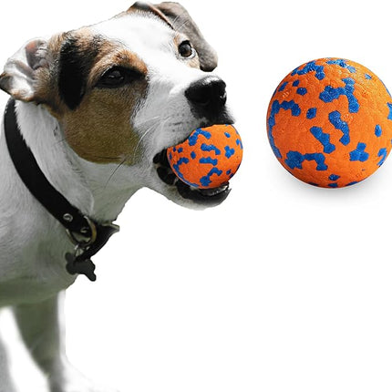 Dog Balls, Indestructible Dog Toy Ball for Aggressive Chewers, Durable High Elasticity Interactive Ball for Training Dog Catch and Fetch, Large Medium Small Dog and Puppies(Orange, 2.5in, 1pcs)