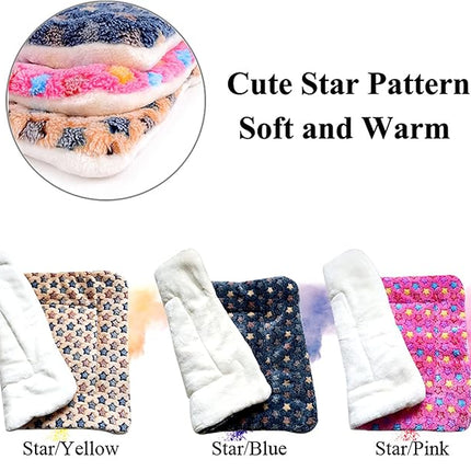 FJWYSANGU Pet Blanket Premium Fluffy Flannel Cushion Soft and Warm Mat for Dogs Cats(Star/Pink,X-Large)