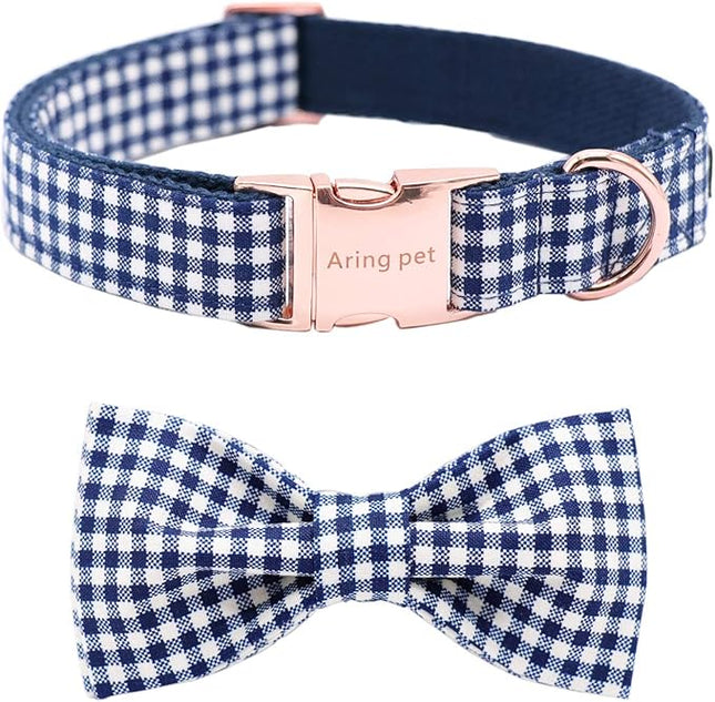 ARING PET Bowtie Dog Collar Adjustable Collars with Bow Tie for Dogs Small Medium Large