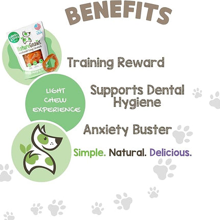 Nature Gnaws USA Turkey Tendon Rings for Dogs (8oz) - Delicious Grain Free Reward Snack for Small, Medium & Large Breeds - Premium Natural Dog Chew Treats