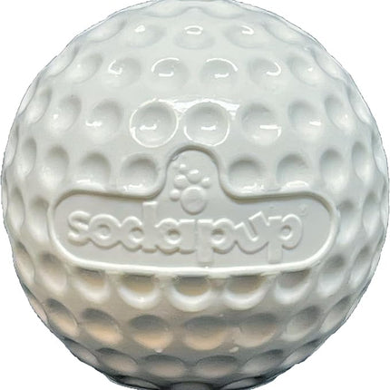 SodaPup Golf Ball – Durable Dog Treat Dispenser & Chew Toy Made in USA from Non-Toxic, Pet Safe, Food Safe Rubber Material for Mental Stimulation, Problem Chewing, Calming Nerves, & More