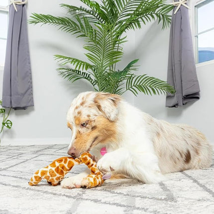 SPOT Skinneeez Giraffe 20 Inch Stuffing-Free Plush Squeaky Dog Toy – Long Interactive Chew Toy for Medium and Large Dogs – Mess-Free Play for Light & Moderate Chewers