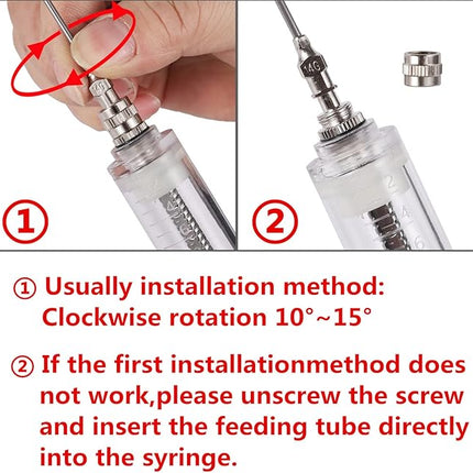 20ML Baby Bird Feeding Syringe Set Pet Syringe with 6 Pcs Curved Gavage Feeding Tubes and Bird Drinker Stainless Steel Metal Feeding Spoon for Baby Birds Parrot Small Pet