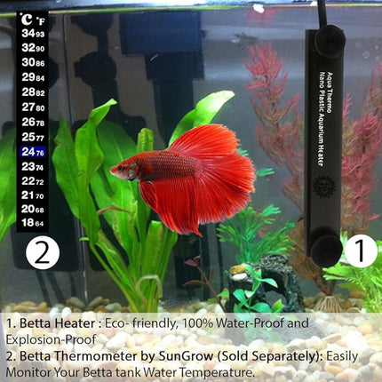 SunGrow Water Heater, 10W, Turtle Aquarum Tank, Cat & Dog Heated Bowl, Warm Water Encourage Drinking, Bird Fountain Deicer, Chicken & Horse Water Dispenser Warmer, Quail Waterer Storage Bucket