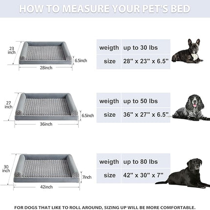 BFPETHOME Dog Beds for Large Dogs, Orthopedic Dog Bed for Medium Large Dogs,Big Waterproof Couch Pet Bed with Removable Washable Cover