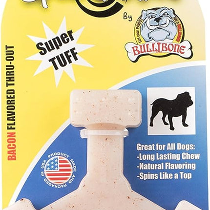 Bullibone Nylon Dog Chew Toy Spin-a-Bone - Interactive Dog Toy, Triggers Natural Instincts, and Improves Oral Health