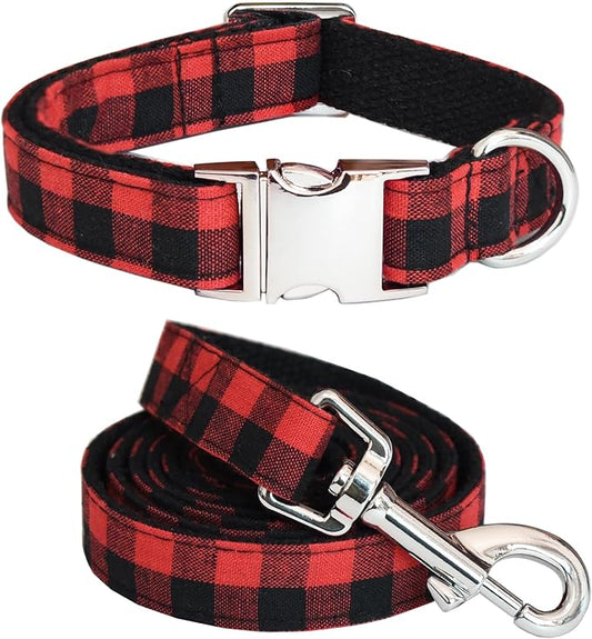 Bubblepup Dog Collar and Leash Set, Comfortable Puppy Dog Collars Adjustable Dog Collars for Small Medium Large Dogs