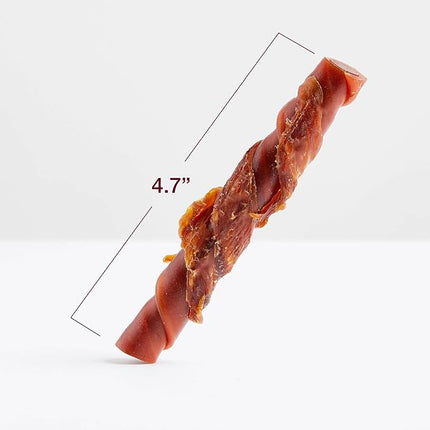 SmartBones Chicken Wrapped Stuffed Twists, Treat Your Dog to a Rawhide-Free Chew Made with Real Meat and Vegetables, 10 Count