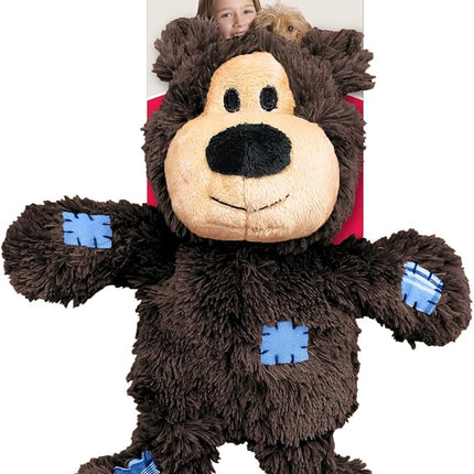 KONG Wild Knots Bears - Durable Dog Toys with Internal Knotted Ropes and Minimal Stuffing for Less Mess (Assorted Colors) (Medium/Large)