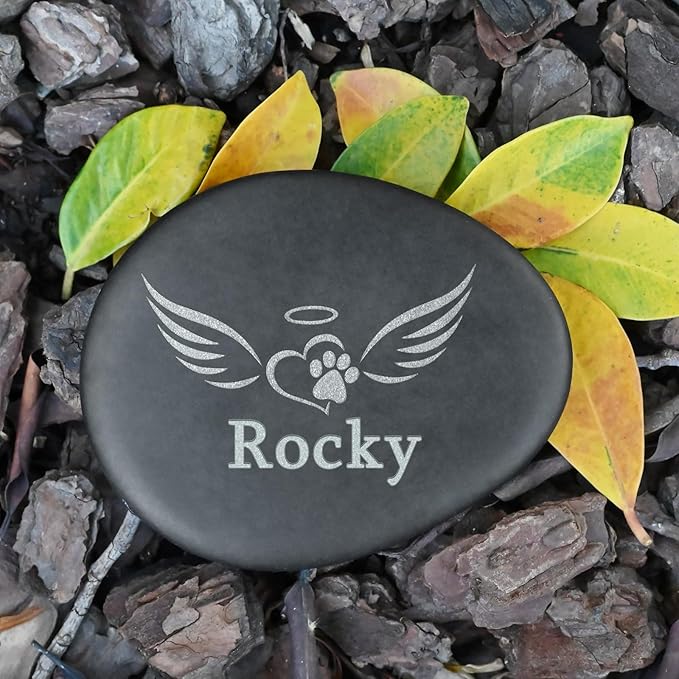 Personalized Pet Memorial Stones for Dogs - Pet Memorial Gifts for Dogs - Sympathy Gifts for Loss of Pet Dog - Dog Passed Away Gift - Cat Memorial Gifts for Loss of Cat - Pet Bereavement Gifts