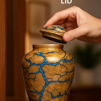 Handcrafted Decoarative Wooden Urns for Human Ashes Adult Male Female, Wooden Urn Box for Pets, Memorial Urn, Funeral Cremation Urn Jar Wooden - Large (200 LBS)