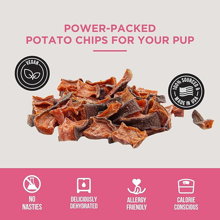 Natural Rapport Sweet Potato Bites - The Only Treat Dogs Need - 100% Dehydrated Sweet Potato Pet Treats (8 oz)