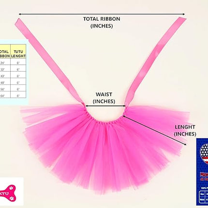 Handcrafted in USA Hotpink Tulle Tutu for Small Dogs