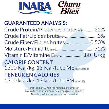 INABA Churu Bites for Cats, Soft Baked Chicken Churu Filled Cat Treats with Green Tea Extract, 0.35 Ounces Each Tube, 9 Tubes Total, Tuna with Salmon Recipe