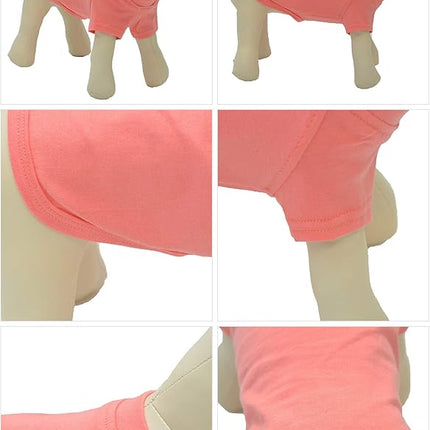 Lovelonglong 2019 Pet Clothing Dog Costumes Basic Blank T-Shirt Tee Shirts for Small Dogs Lotus Pink L