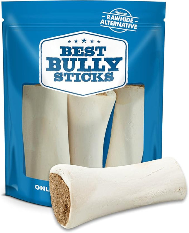 Best Bully Sticks Variety Pack Filled Shin Bones - 5-6 Inch 3 Count (Pack of 1) - Easily Digestible, Long-Lasting, Refillable Snack