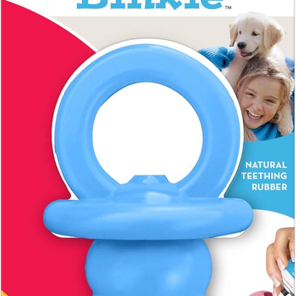 KONG Puppy Binkie - Pacifier Dog Toy for Puppies - Stuffable Treat Chew Toy for Treats - Durable Natural Rubber for Teething Puppy - for Small Puppies - Blue