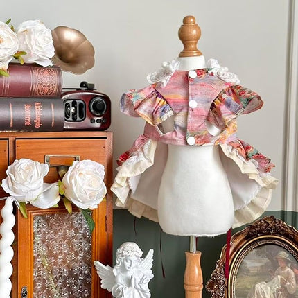 Fashion Sweet Puppy Dog Lace Princess Dress for EXTRAL Small and Small Dog B-Pink Large