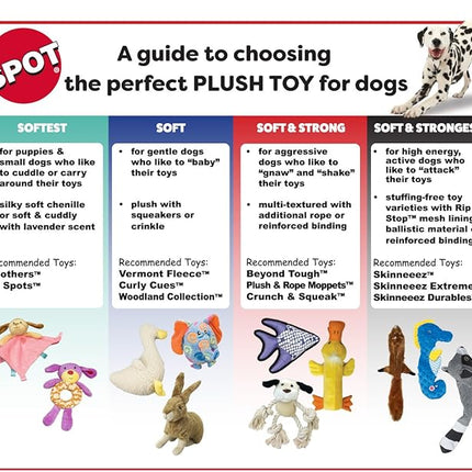 SPOT Skinneeez Chicken 13 Inch Stuffing-Free Plush Squeaky Dog Toy – Soft Interactive Chew Toy for Small and Medium Dogs – Mess-Free Play for Light & Moderate Chewers