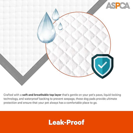 ASPCA Health Monitoring Dog Pee Pads, 100 Count, pH-Sensitive 22"x22" Training Pads, Leakproof and Odor-Controlled, Perfect for Puppies and Small Breeds