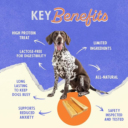 Himalayan Chew Premium Yak Cheese Himalayan Chews, Bacon, 1 Large Treat, 3.3 oz, Treats Large Breed, All Natural, Long Lasting Chews for Aggressive Chewers, s Under 55 lbs