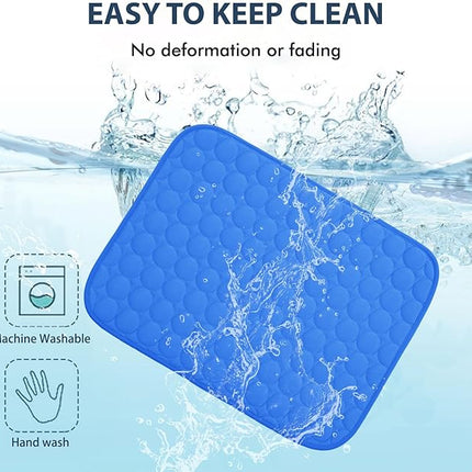 MICROCOSMOS Summer Cooling Mat & Sleeping Pad- Water Absorption Top, Materials Safe, Easy Carry, EZ Clean. Keep Cooling for Pets, Kids and Adults.(Navy Blue, 36" x24")