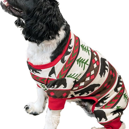 LazyOne Flapjacks, One-Piece Dog Sweater, Matching Family Pajamas for Dogs, Bear, Animal (Small)