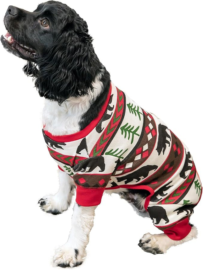 LazyOne Flapjacks, One-Piece Dog Sweater, Matching Family Pajamas for Dogs, Bear, Animal (Small)