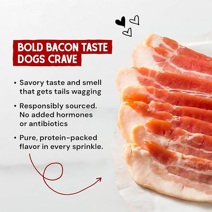 Stella & Chewy's Freeze-Dried Raw Marie's Magical Dinner Dust - Premium Bacon Dog Food Topper with Organic Fruits & Vegetables - Perfect for Picky Eaters - 7oz