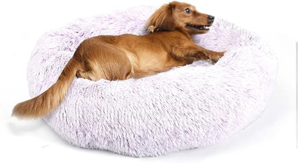 Dog Beds for Medium Dogs Washable 30 Inches Gradient Purple Fits up to 45 lbs Pets Beds Fluffy Anti Anxiety