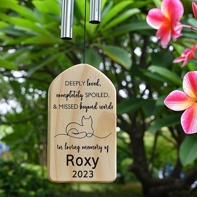 Dog Memorial Gifts, Jocidea Personalized Pet Memorial Wind Chime, Loss of Dog Sympathy Gift, Pet Remembrance Gifts, in Memory of Dog Cat, Loss of Pet - Completely Spoiled