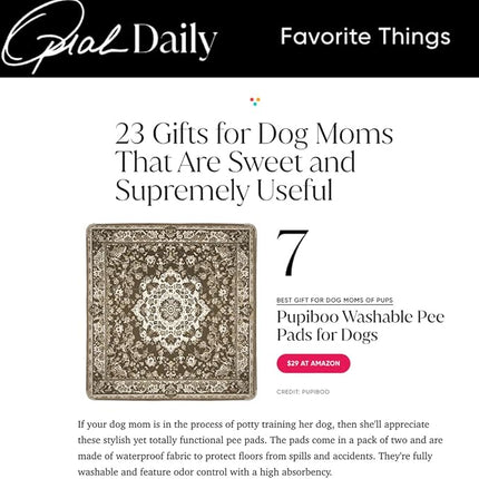 PUPIBOO Washable Pee Pads for Dogs and Cats - Super Absorbent Reusable Puppy Training Pads - 100% Waterproof, Leak-Proof & Non-Slip Whelping Pads for Pet Housebreaking