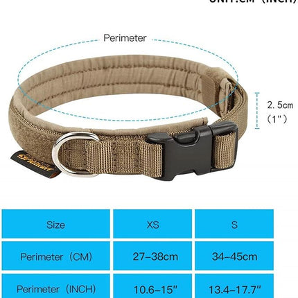 EXCELLENT ELITE SPANKER Nylon Puppy Dog Collar Adjustable Soft Padded Collar Heavy Duty Quick-Release Buckle Lightweight No-Choke for Small Medium Dogs(COB,XS)
