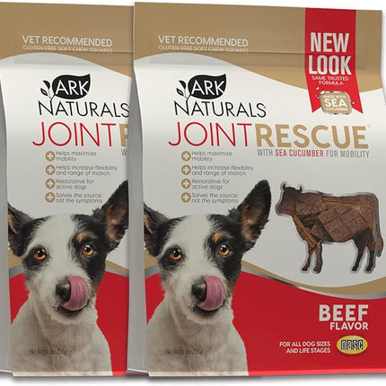 Ark Naturals Joint Rescue Dog Chew, Beef Flavor, Joint Supplement with Glucosamine & Chondroitin, 2 Pack