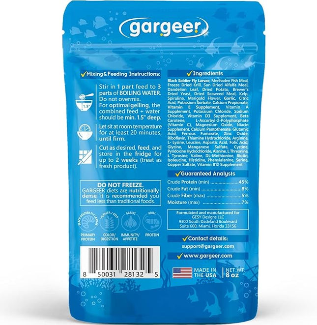 8oz Marine Fish Food for Advanced Breeders. Complete Saltwater Fish Gel Diet. Proudly Made in The USA, Using Premium Ingredients, Ocean Reef Nutrition, Fortified Gourmet Formula. Enjoy...…