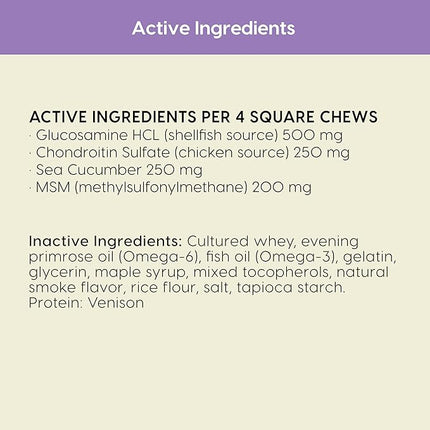 ARK NATURALS Sea Mobility Joint Rescue Dog Treats, Venison Flavor, Joint Supplement with Glucosamine & Chondroitin, 1 Pack, 20003