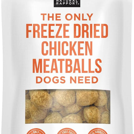 Natural Rapport Chicken Meatball Treats - The Only Chicken Meatballs Dogs Need - All Natural for Small & Large Dogs (4 oz)