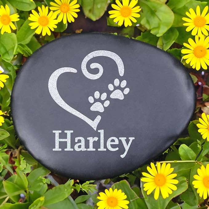 Pet Memorial Stones - Personalized Pet Memorial Gifts - Dog Sympathy Gifts - Pet Passed Away Gift - Cat Memorial Stones - Dog Memorial Stone - Pet Memorial Grave Marker - Pet Loss Gifts