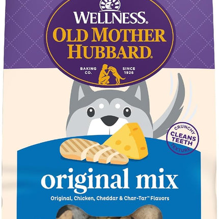 Old Mother Hubbard Wellness Original Mix Dog Biscuits, Natural, Training Treats, Four Flavors, Small Size, (20 Ounce Bag)