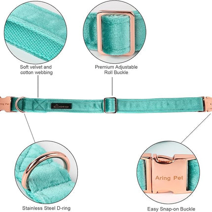 ARING PET Bowtie Dog Collar-Velvet Dog Collars with Removable Bowtie, Cute & Comfortable Dog Collar.