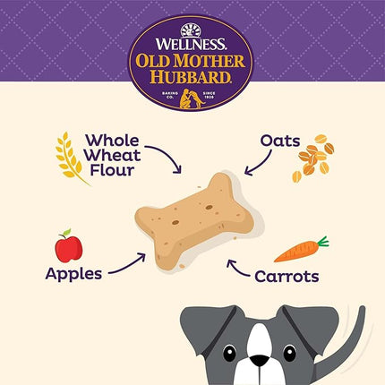 Old Mother Hubbard Wellness Hip & Joint Dog Biscuits, Natural, Training Treats, Chicken, Apples, Oats, and Carrots Flavor, Mini Size, (20 Ounce Bag)