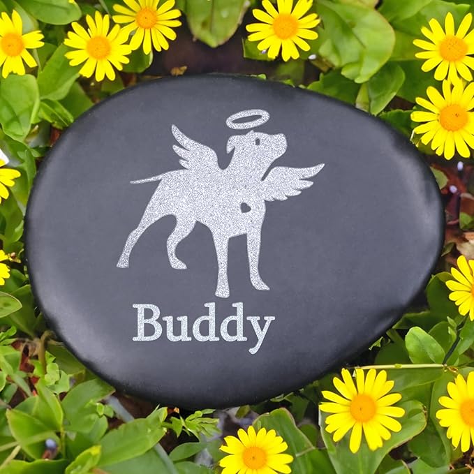 Pet Memorial Stones for Dogs - Personalized Dog Passed Away Gifts - Pet Memorial Gifts - Dog Death Sympathy Gifts - Dog Bereavement Gifts - Pet Remembrance Gifts - Dog Memorial Garden Stone