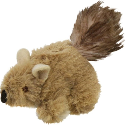 OurPet's PlayNSqueak Backyard Cat Toy Squeaking Squirrel, All Breed Sizes