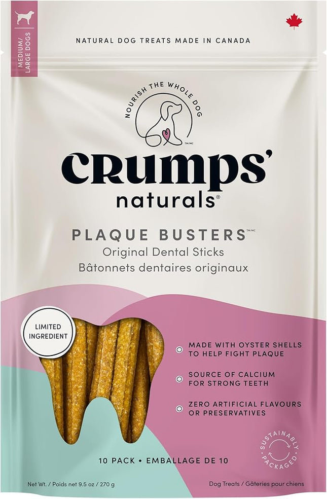 Crumps' Naturals Original Plaque Busters, 7"- 10 Pack, (Product Packaging May Vary)