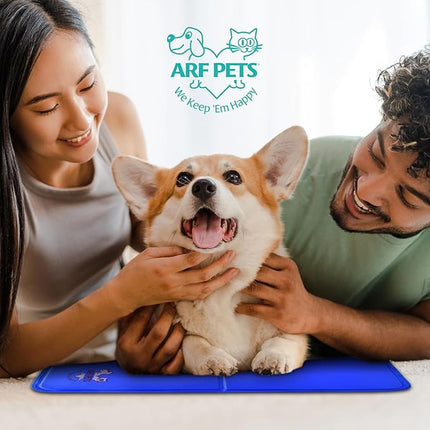 Arf Pets Cooling Mat for Dogs - Gel Self-Cooling Pad for Beds, Kennels & Crates | Durable, Non-Toxic, Pressure-Activated Relief | No Water, Electricity, Batteries or Refrigeration Needed, 20" x 30"