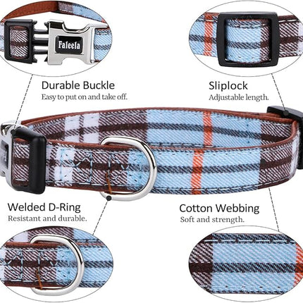 Faleela Soft &Comfy Bowtie Dog Collar,Detachable and Adjustable Bow Tie Collar,for Small Medium Large Pet (M, Blue)