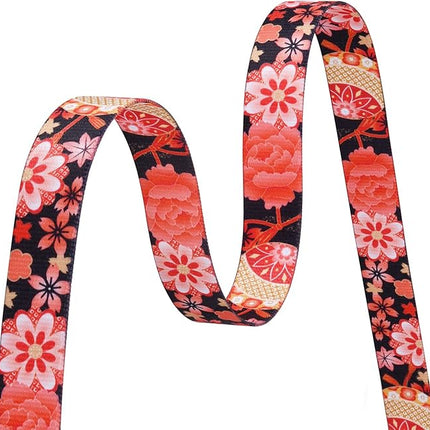 Dog Collar with Bohemia Floral Tribal Geometric Patterns - Soft Ethnic Style Collar Adjustable for Small Medium Large Dogs(Red Flower A,XS)