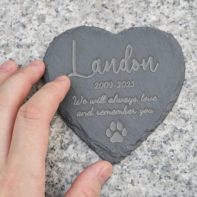 Personalized Pet Loss Stones - Memorial Gifts for Dogs & Cats - In Memory of Beloved Pets