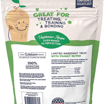Natural Balance Limited Ingredient Rewards Crunchy Biscuits, Bite-Size Vegetarian Dog Treats for Small-Breed Adult Dogs, Peanut Butter Recipe, 8 Ounce (Pack of 1)