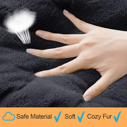 Dog Beds Crate Pad for Medium Dogs Fit Dog Crates,Washable & Anti-Slip Kennel Pad for Dogs Cozy Sleeping Mat,Dark Gray 30inch